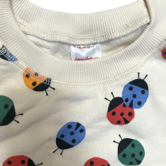 Hanna Andersson Ladybug French Terry Sweatshirt size 10 - Picture 4 of 4